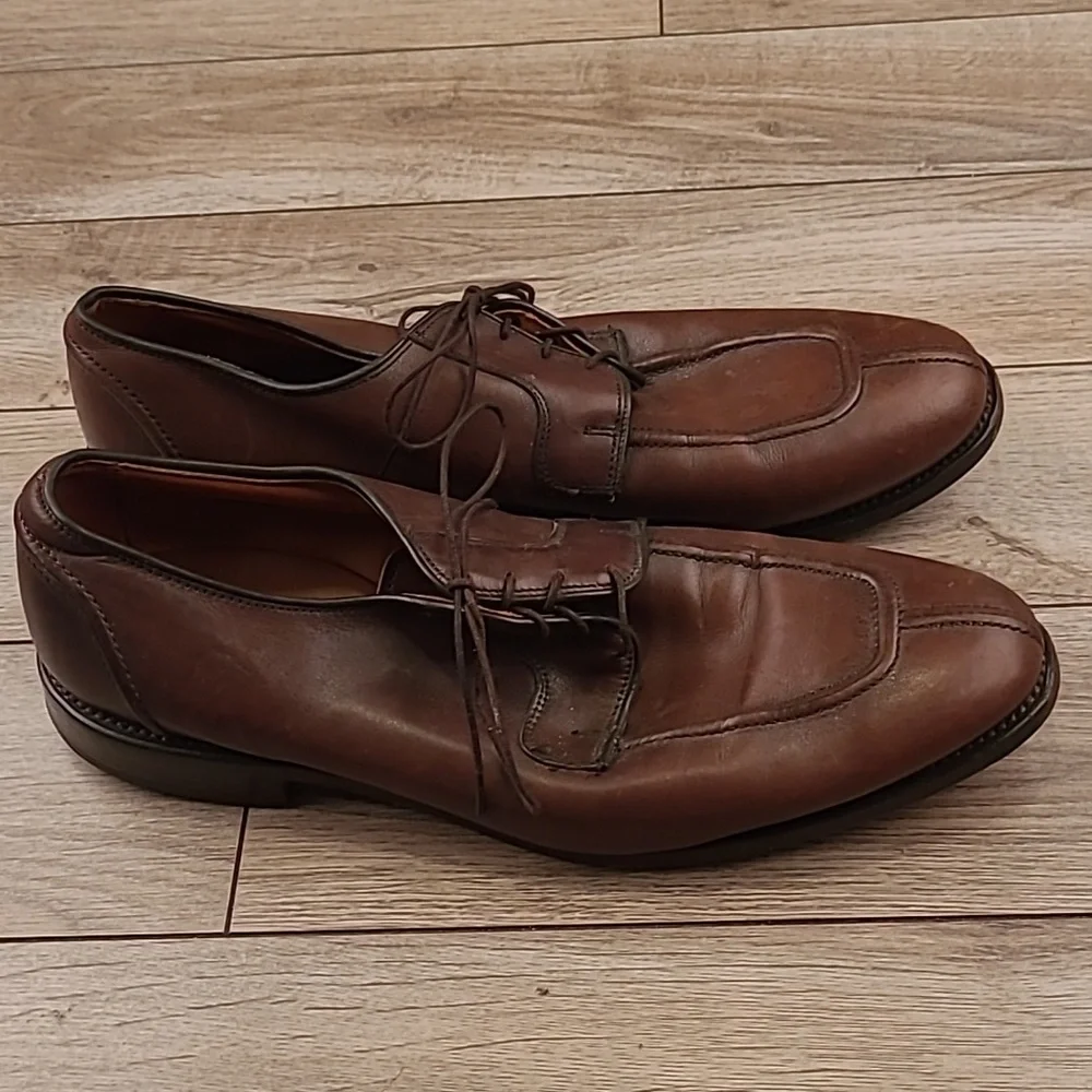 ALLEN EDMONDS Hancock Dark Brown Leather Sz‎ 11.5 D Mens Split Toe Dress Shoes